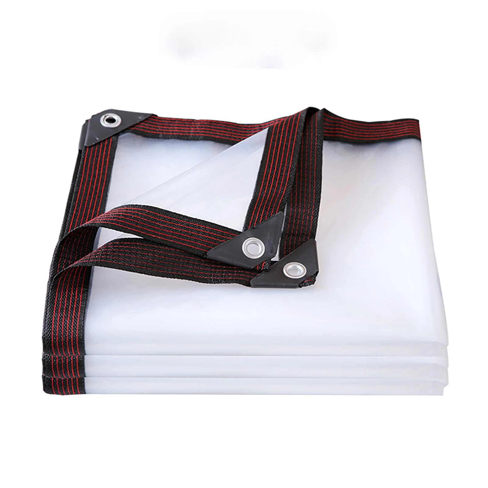 HUJZJY Clear Tarps, Clear Waterproof Tarps with Eyelets, Heavy Duty Transparent Tarpaulin, Dustproof PE Plastic Clear Tarp, Plastic Tarp Collapsible, Tarp to Cover The Sun and Rain