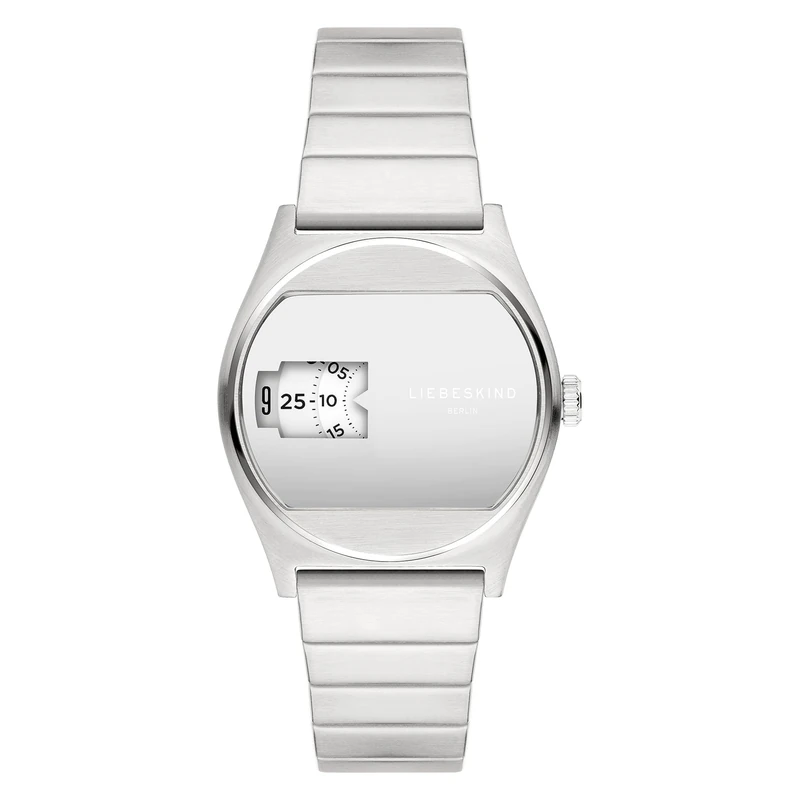 Liebeskind Berlin Jump Hour Stainless Steel Watch, Silver, Bracelet