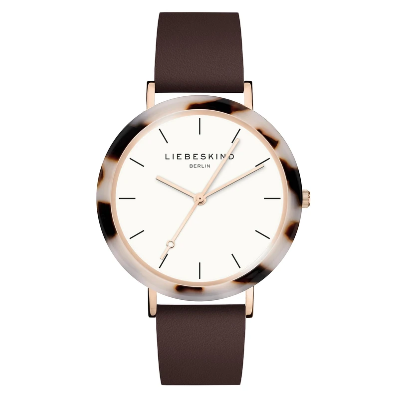 LIEBESKIND Women's Analogue Quartz Watch - Brown Leather Strap