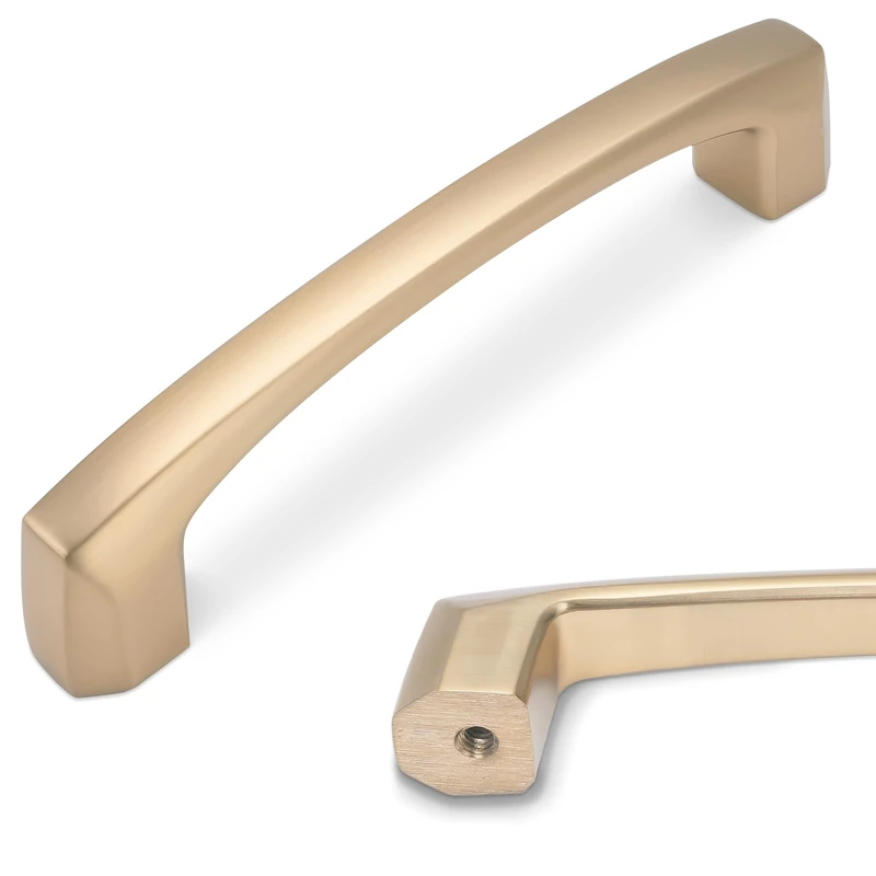 POVEFONK 10 Pack 3 inch Champagne Bronze Kitchen Cabinet Handles Cabinet Pulls Gold Drawer Pulls Kitchen Cabinet Hardware Handles Dresser Handles