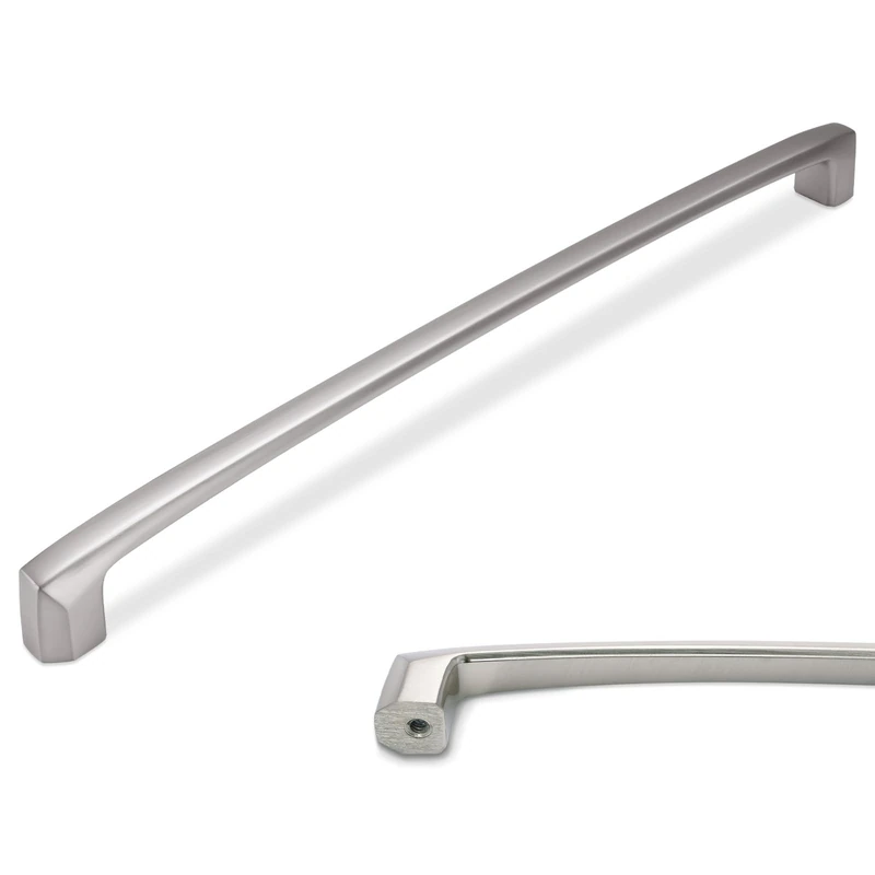 POVEFONK 6 Pack 15 inch Brushed Satin Nickel Kitchen Cabinet Handles Cabinet Pulls Sliver Drawer Pulls Kitchen Cabinet Hardware Handles Dresser Handles