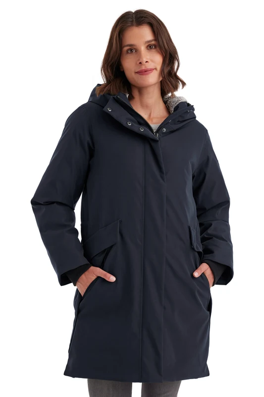 G.I.G.A. DX by killtec Women's Gw 12 Wmn Prk Functional Parka Waterproof with Hood, Dark Navy, 44 (EU)