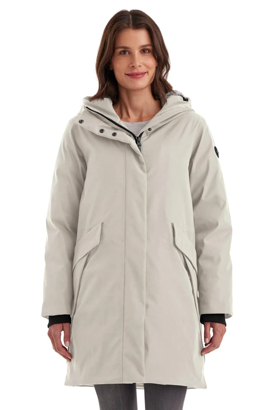 G.I.G.A. DX by killtec Women's Gw 12 Wmn Prk Functional Waterproof Parka with Hood, Champagne, 36