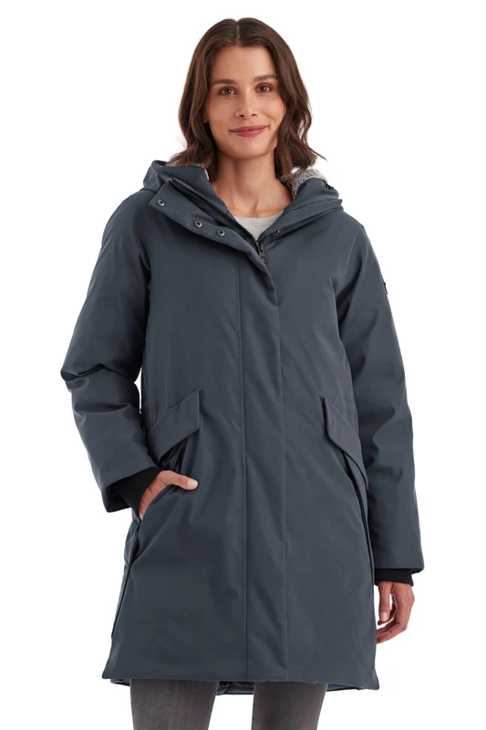 G.I.G.A. DX by killtec Women's Gw 12 Wmn Prk Functional Waterproof Parka with Hood, Storm, 40