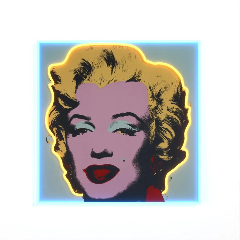 YELLOWPOP Neon Signs, Andy Warhol Marilyn Monroe (Large), Neon Signs for Wall Decor, Energy Efficient LED Neon Lights for All Walls, Easy to Install Custom Neon Sign & Customizable Light Up Wall Art
