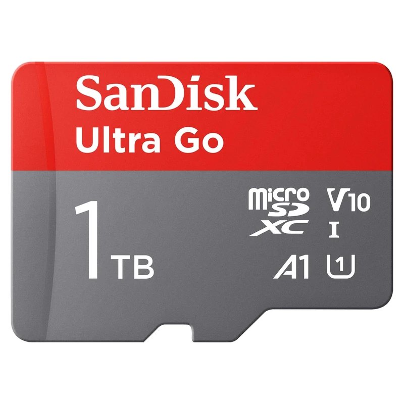 SanDisk Ultra Go micro SDXC card + SD adapter 1TB (For Android Smartphones and Tablets, Memory card up to 150 MB/s, Full HD Video, V10, A1 Faster App Performance, UHS-I, Class 10, U1) For Amazon
