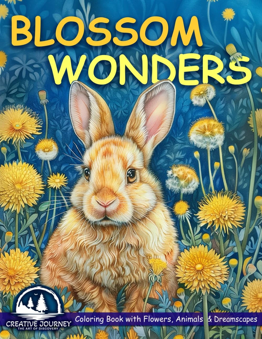 Blossom Wonders: Adult Coloring Book for Women Featuring Relaxing Flowers, Cute Animals, Patterns and Landscapes for Stress Relief