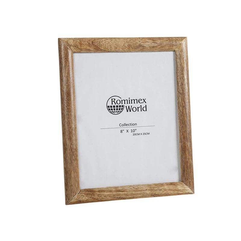 Romimex Photo Frame Brown Wood 19 x 1 x 14 cm