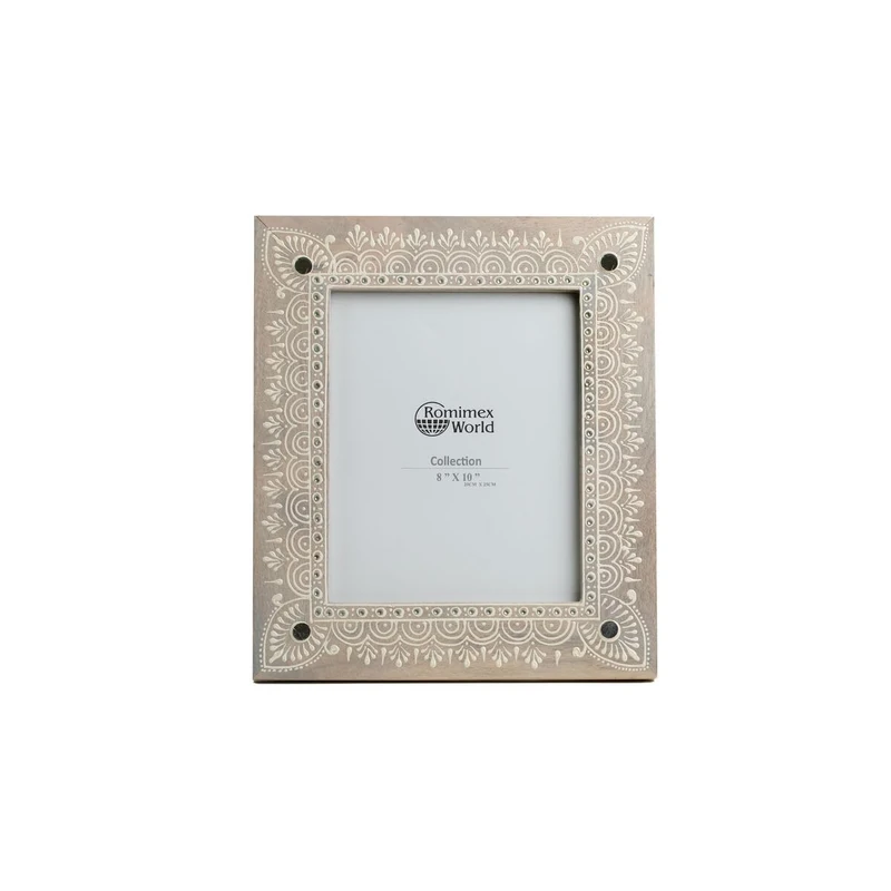 Romimex Photo Frame Brown Mango Wood 20 x 25 x 2 cm