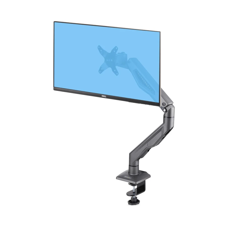 StarTech.com Desk Mount Monitor Arm, Up To 32" Display and Max 22lb/10kg, C-Clamp, Fully Articulating, Mechanical Spring, TAA