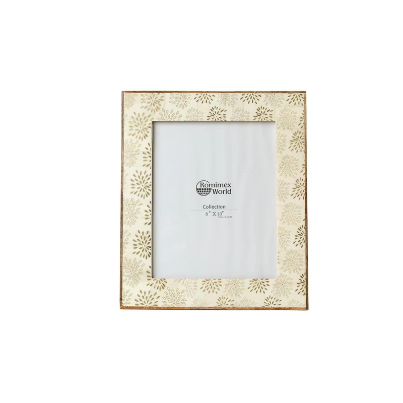 Romimex Photo Frame Golden Bone Wood 28 x 33 x 2 cm - Image 1
