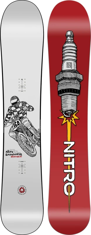 Nitro Snowboards Men's ALTERNATOR BRD'25 All-Mountain Board, Directional, True Camber, All-Terrain, Mid-Wide to Wide, Depending on Length