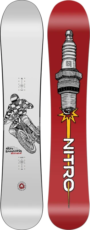 Nitro Snowboards Men's ALTERNATOR BRD'25 All-Mountain Board, Directional, True Camber, All-Terrain, Mid-Wide to Wide, Depending on Length