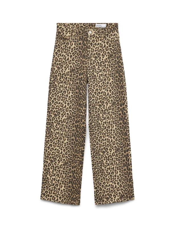 VERO MODA Female Wide Cut VMTESSA High Waist Wide Leg Cut Jeans, Silver Mink 1, 29W x 30L