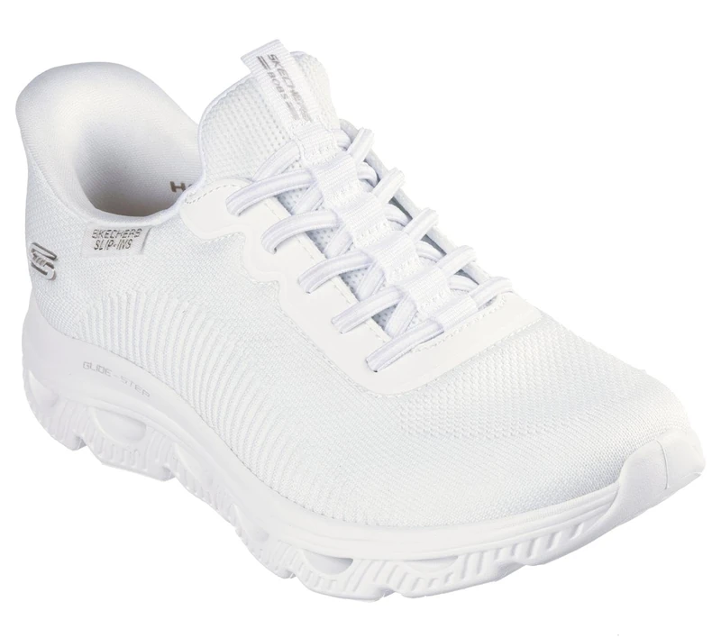 Skechers Women's BOBS ARC Waves Sneaker, White, 4.5 UK