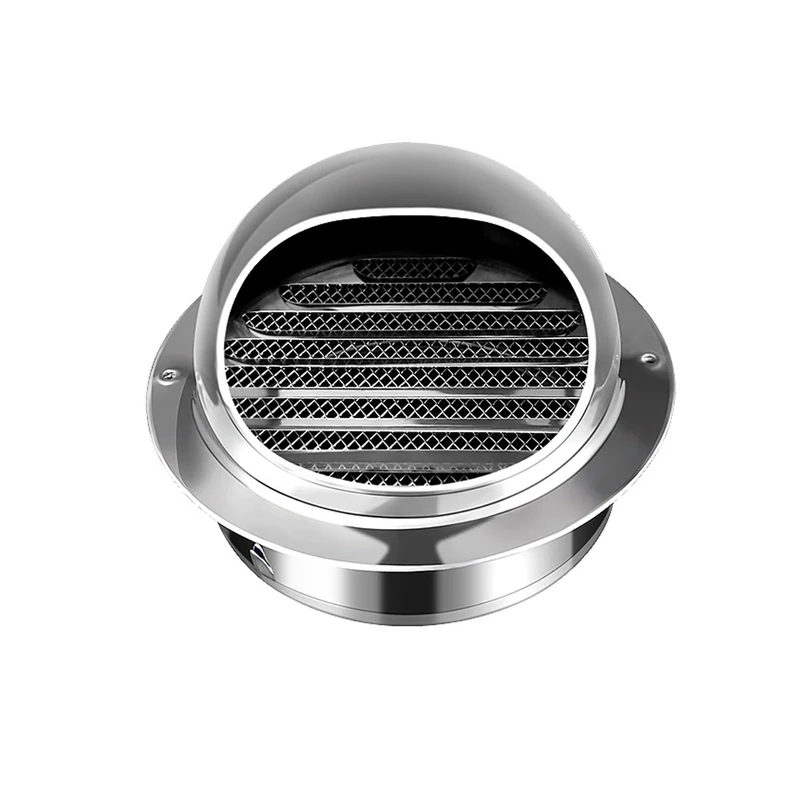 HOFUNTRE Hemispherical Grilleventilation Cover，Hood Weatherproof，Wall Vent Cover，Selected 304 Stainless Steel Material, Larger Openings For Smoother Ventilation.(18.5cm*14.5cm/7.2in*5.7in)