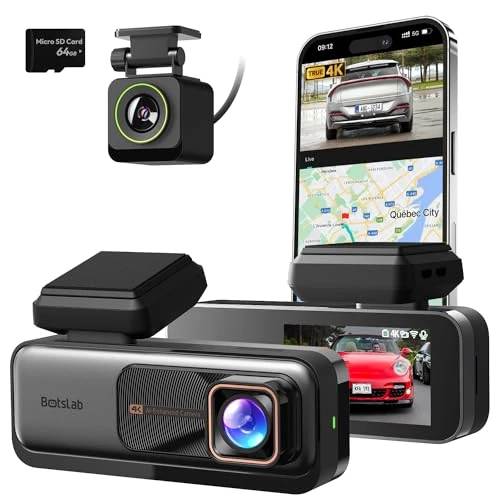 BOTSLAB Super Night Vision Dash Cam 4K - High Definition Recorder