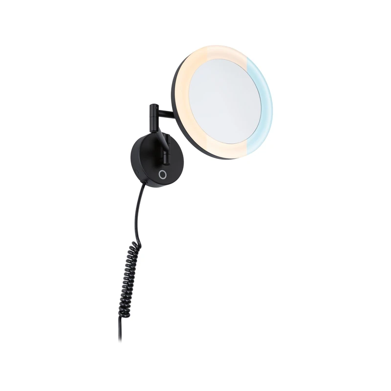 Paulmann 71149 LED Makeup Mirror Masua IP44 White Switch 55lm 230V 4W Black matt 3X Magnification