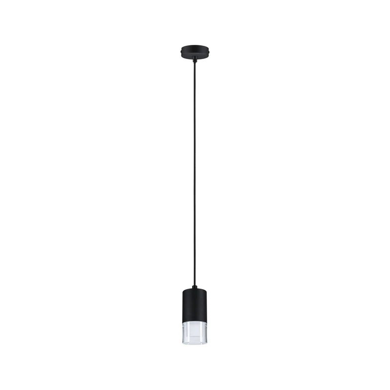 Paulmann 79997 LED Pendant luminaire Kame IP44 9W Clear Black dimmable 230V Ceiling luminaire 3000K Bathroom Lighting 700lm