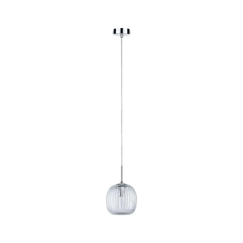 Paulmann 71143 Selection Bathroom Pendant luminaire Ruya IP44 E14 max. 20W Glass Chrome, Bathroom Lighting – lamp not Included