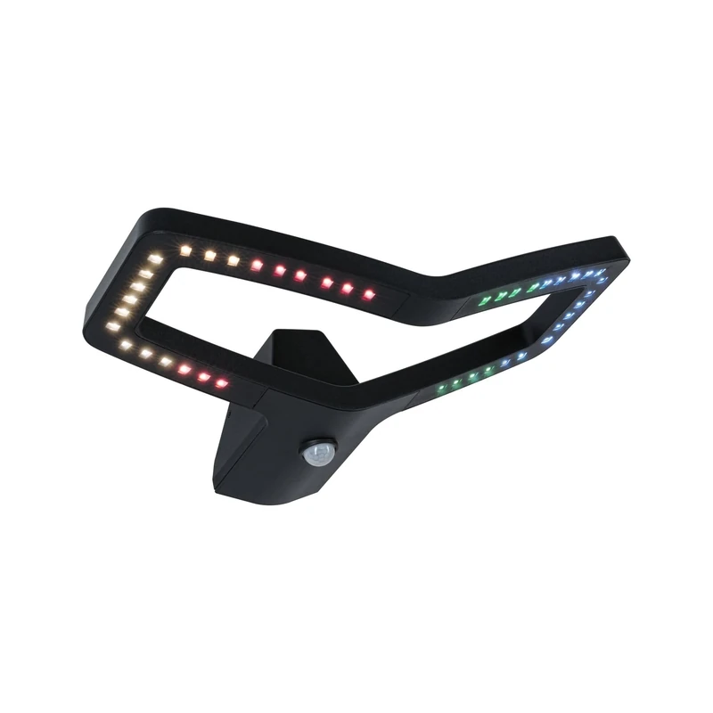 Paulmann 94793 LED Outdoor Wall luminaire Smart Home Zigbee 3.0 Alara Motion Sensor IP44 Rectangular 375x270mm RGBW 10W 450lm 230V Anthracite Metal