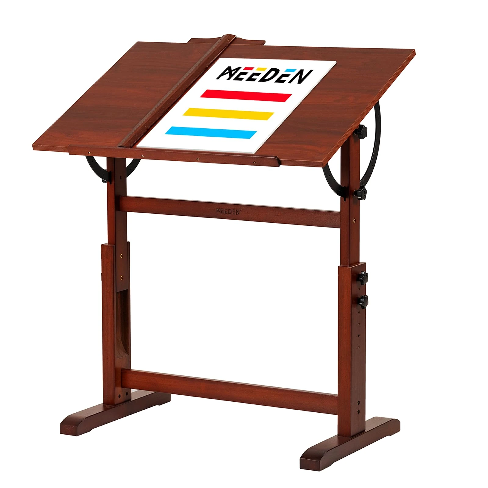 MEEDEN Adjustable Art Drafting Table: 35.5" x 23.5" Artist Drawing Desk - Solid Beech Wood Craft Studio Table - Large Tilting Tabletop for Adults Artists Wrtiting Working Painting