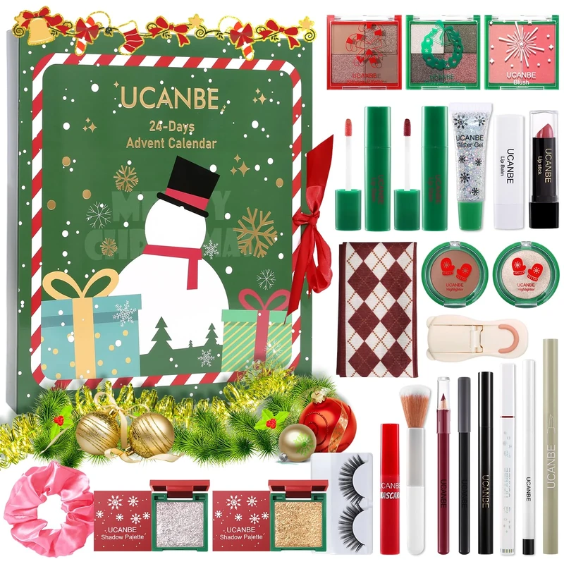UCANBE Makeup Advent Calendar 2025 for Women Teens Girls, 24 Pieces Christmas Sets, Beauty & Cosmetic Surprises Countdown