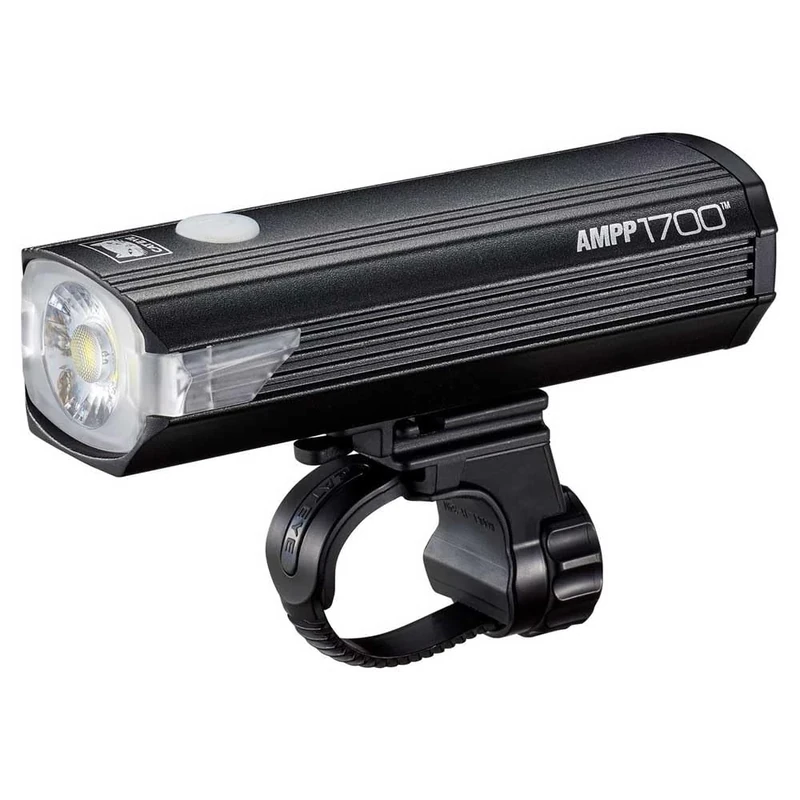 CatEye Ampp 1700 Super Bright LED Bicycle Front Light - 1700 Lumens OptiCube Technology - IPX4 Waterproof Rated - FlexTight Easy Fit Bracket - USB C Rechargeable - Cycling Light