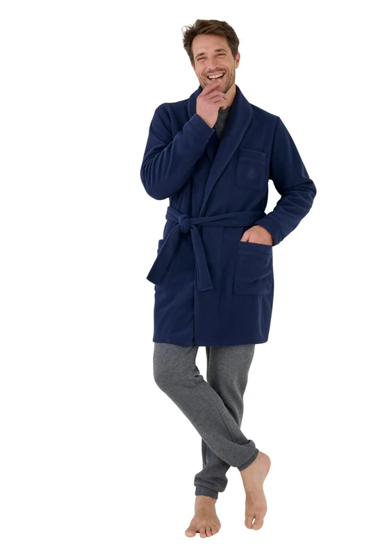 Damart - Mens Thermolactyl Dressing Gown, Navy, 2XL