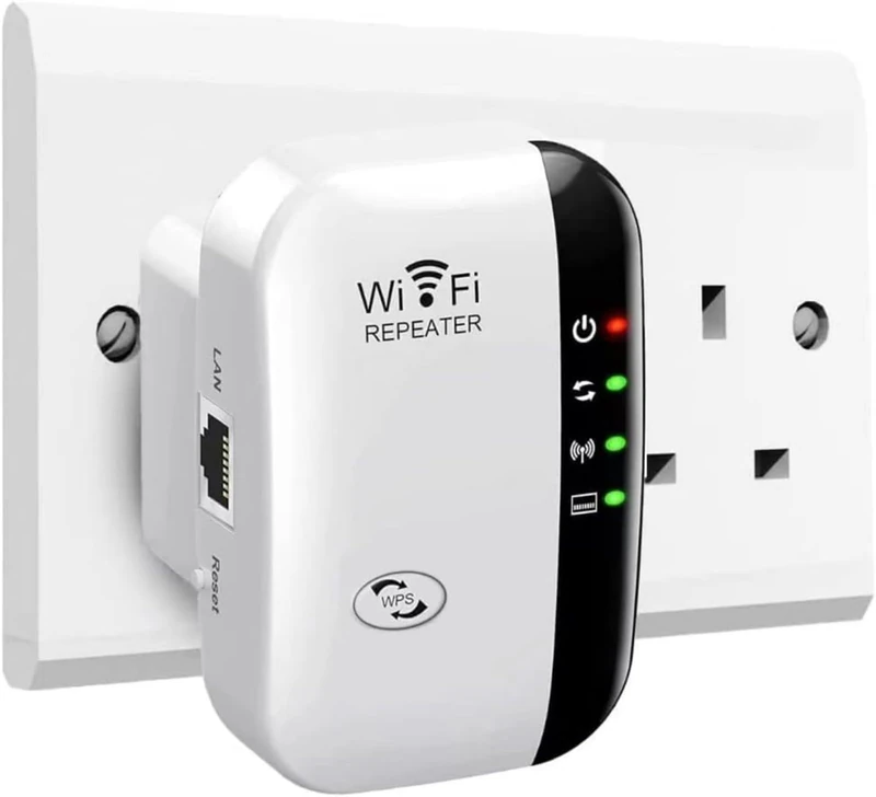 2024 Newest WiFi Extender, WiFi Booster, WiFi Repeater, Covers Up to 3000 Sq.ft and 45 Devices, Internet Booster - with Ethernet Port, Quick Setup, Home Wireless Signal Booster, UK plug