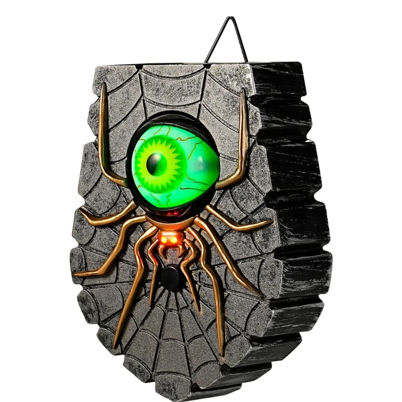 TRIXES Halloween Doorbell, Haunted Eyeball - Creepy Light Up Eyeball Doorbell - Trick or Treat Halloween Party Decoration - Image 1