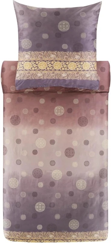 Bassetti Pallavicino 9329900 Bed Linen 2 Pillowcases 100% Cotton Satin Grey G1 Size: 135 x 200 cm