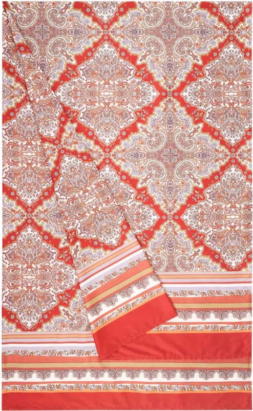 Bassetti Marechiaro 9330083 Foulard 100% Cotton Rosso R1 350 x 270 cm
