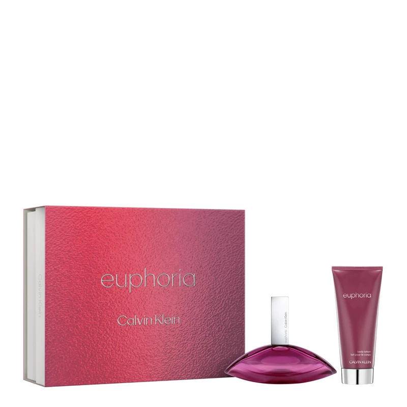 Euphoria by Calvin Klein for Women - 2 Pc Gift Set 3.4oz EDP Spray, 3.4oz Sensual Skin Lotion