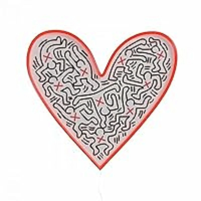 Yellowpop Neon Signs, Dance Love Heart, Neon Signs for Wall Decor, Energy Efficient LED Neon Lights for all Walls, Easy to Install Custom Neon Sign & Customizable Light Up Wall Art