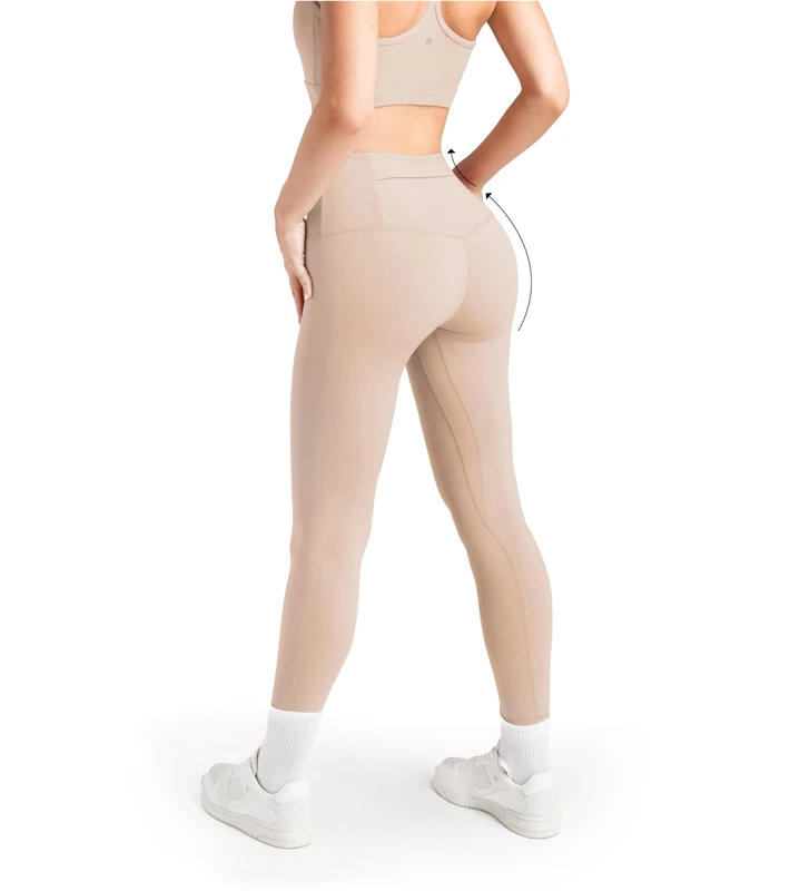 Aruki Women's High-Waisted Leggings, Thick Non-See-Through Fabric with Tummy Control, Four-Way Stretch for Cycling, Running, Gym and Yoga and Everyday Active Training Wear Daily – Doeskin – XL