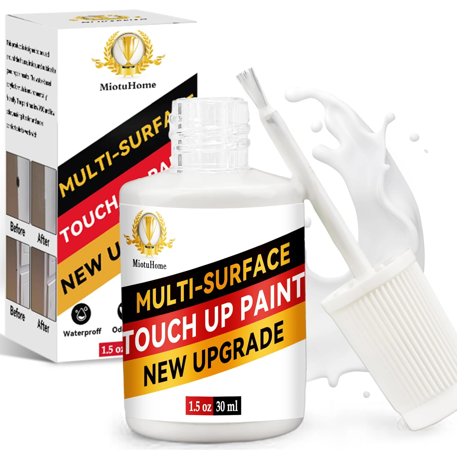 MiotuHome Home Touch Up Paint Pen, White wall Paint for Scratches, Marks and Stains, Wall Ceilings & Wood, Fast Drying for Enamel Radiator Furniture Appliances Porcelain Bath Shower
