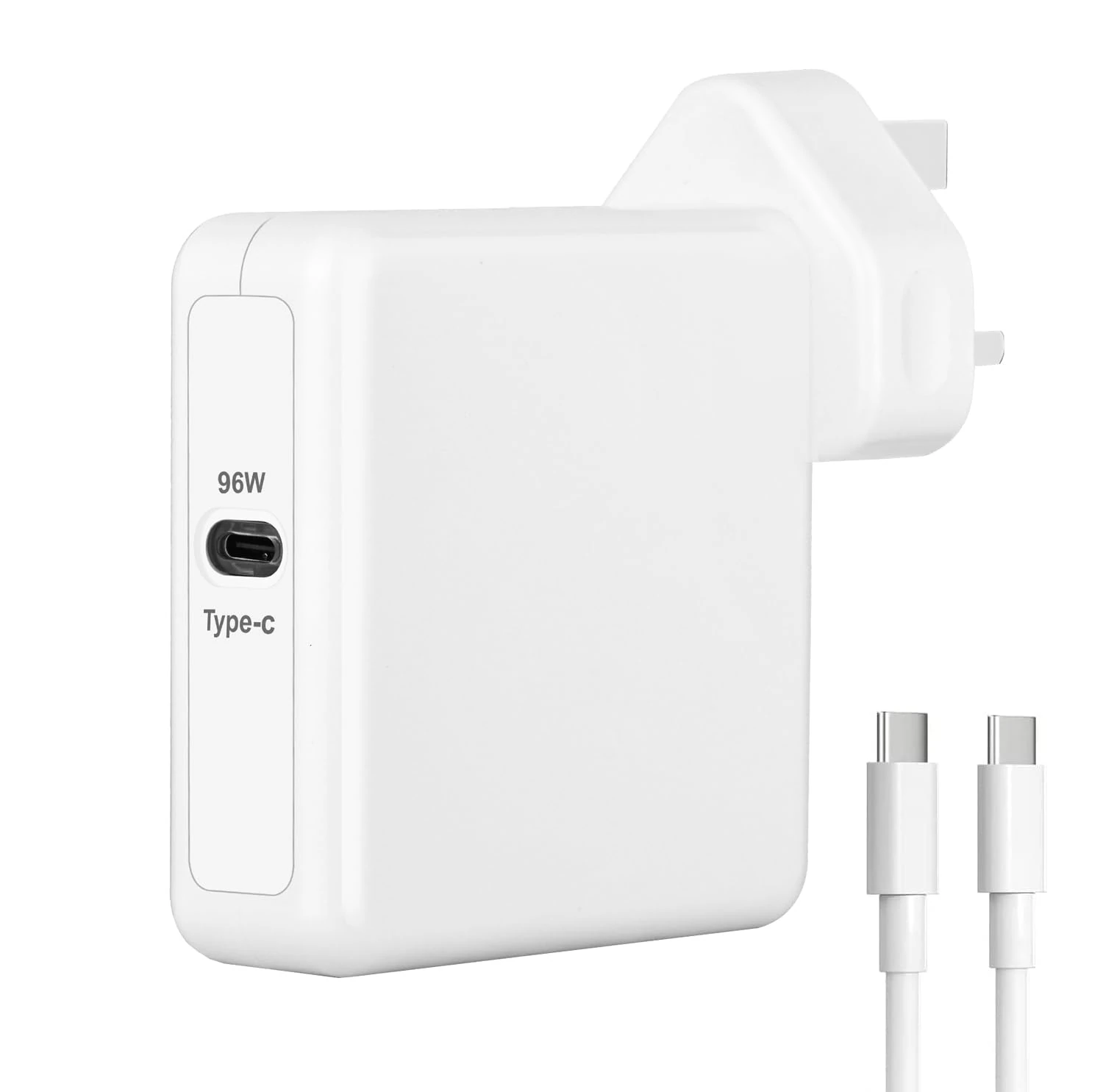 MacBook Pro 96W USB-C Fast Charger for MacBook Air, iPad Pro, iPhone 15, Laptop Type C Charger with Fast Charging, Includes Charge Cable