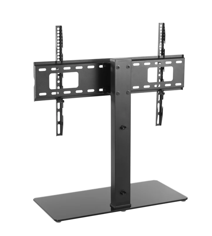 Universal TV Stand THOR by Labgear Table Top Pedestal with Bracket for 37”-70” LCD/LED/Plasma TVs-Height Adjustable Stand with Tempered Glass Base & Cable Management - Holds 40 KG & Max.VESA 600x400mm