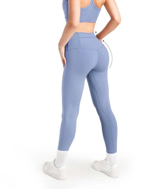 Aruki Women's High-Waisted Leggings, Thick Non-See-Through Fabric with Tummy Control, Four-Way Stretch for Cycling, Running, Gym and Yoga and Everyday Active Training Wear Daily – Serenity – S