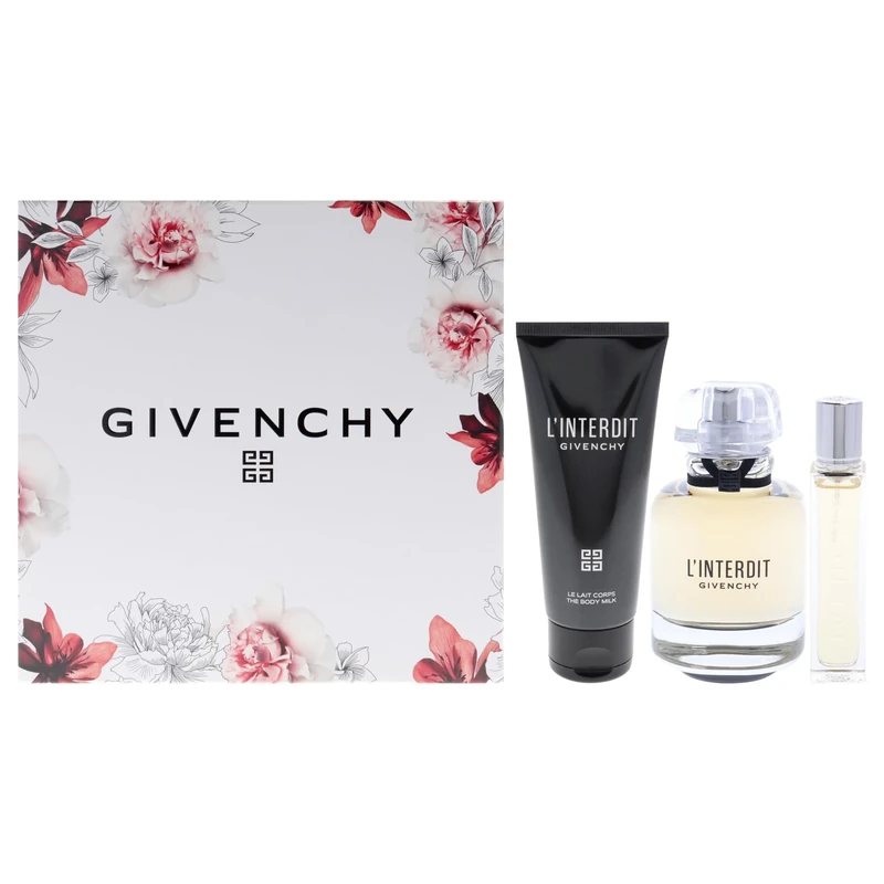 LInterdit by Givenchy for Women - 3 Pc Gift Set 2.7oz EDP Spray, 0.42oz EDP Spray, 2.5oz Body Milk