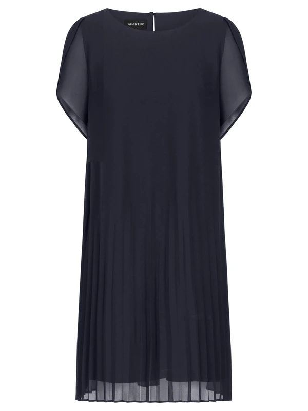 APART Fashion Women's Chiffonkleid Dress, Plum, 18