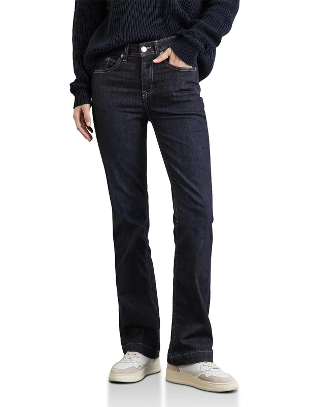 Street One Women's A378136 Slim fit Jeans, Indigo Rinsed wash, 30