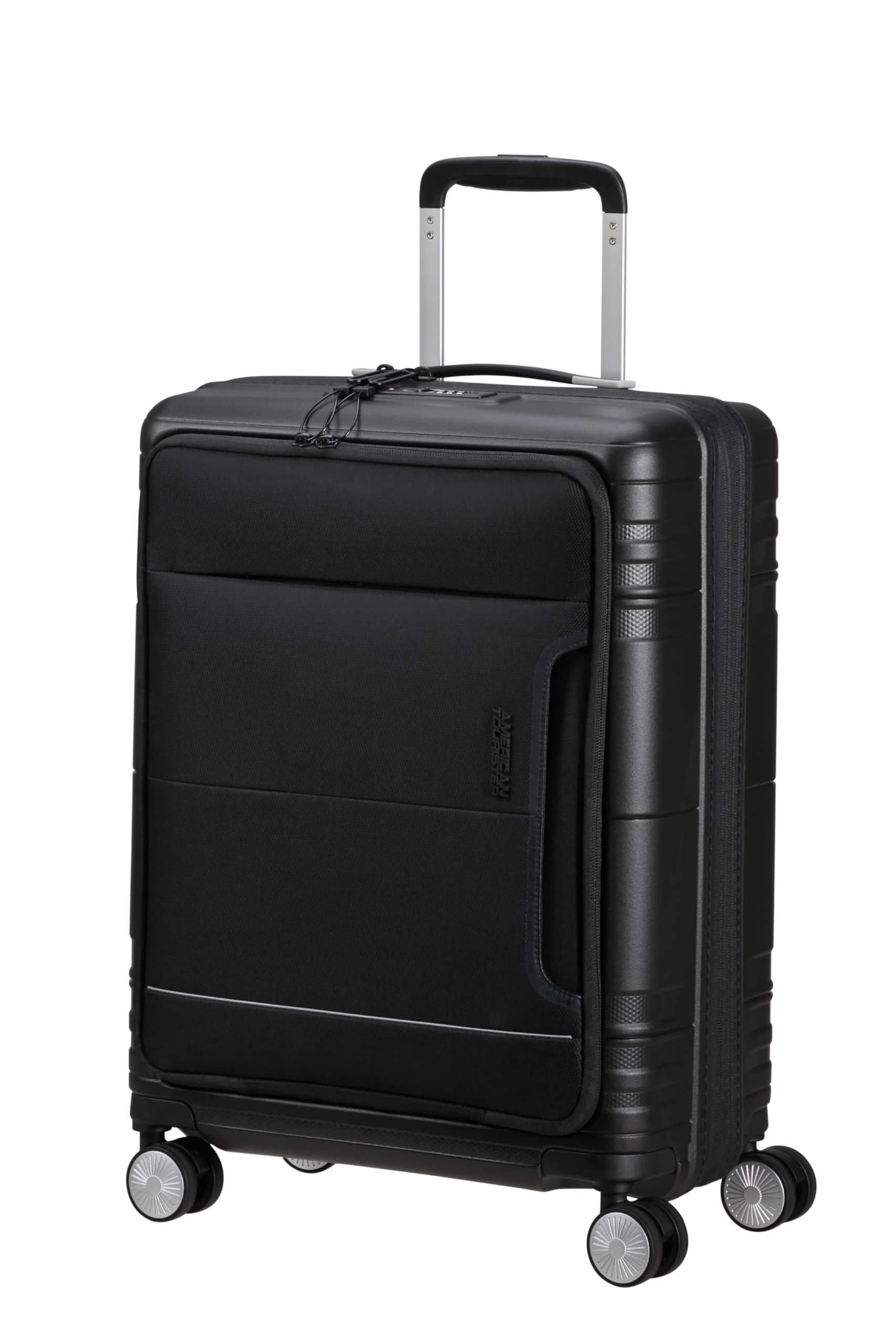 American Tourister Hello Cabin - Spinner S, Expandable Hand Luggage, 55 cm, 39/45 L, Black (Onyx Black)
