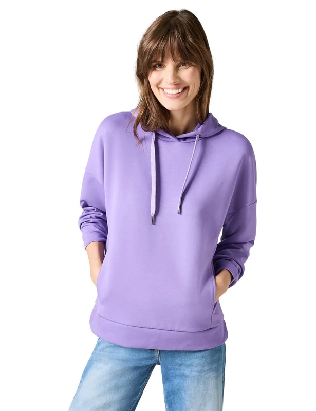 Cecil Women's B302957 Sweatshirt with Hood, Wild Lilac, M