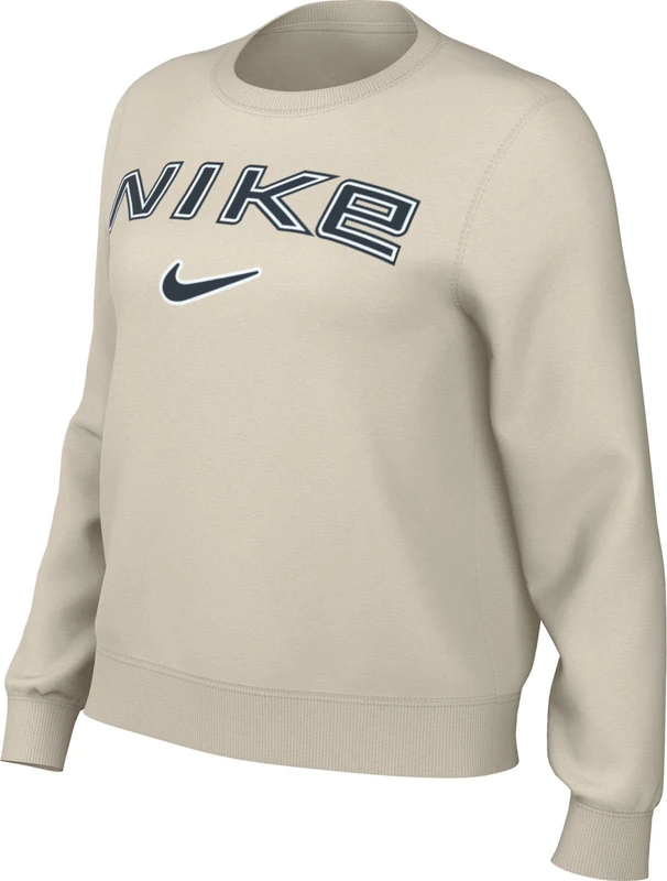NIKE HM9754-104 SPORTSWEAR PHOENIX FLEECE Sweatshirt Women's Lt Orewood Brn/White/Armory Na Size M