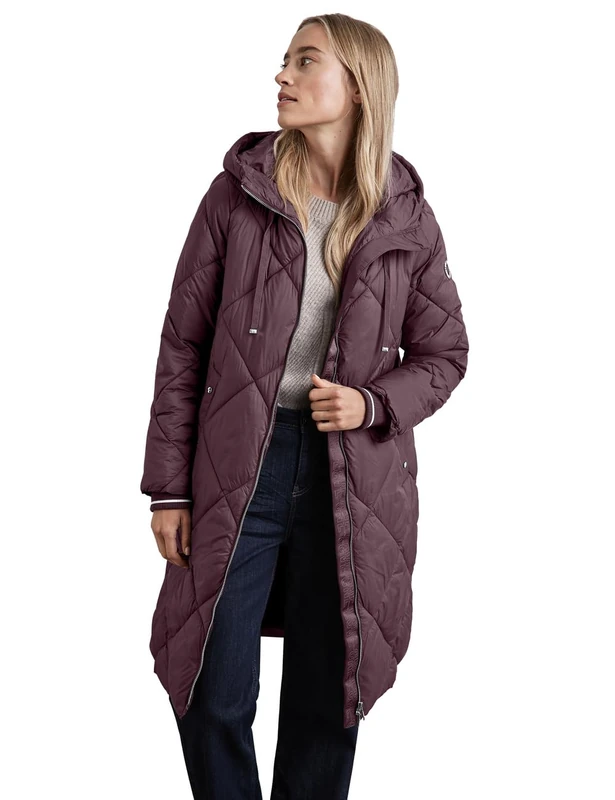 STREET ONE Women's A201972 Lined Quilted Jacket, Berry Brown, 20