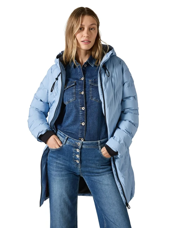 Cecil Women's B101039 Coat with welds, kristallblau, XL