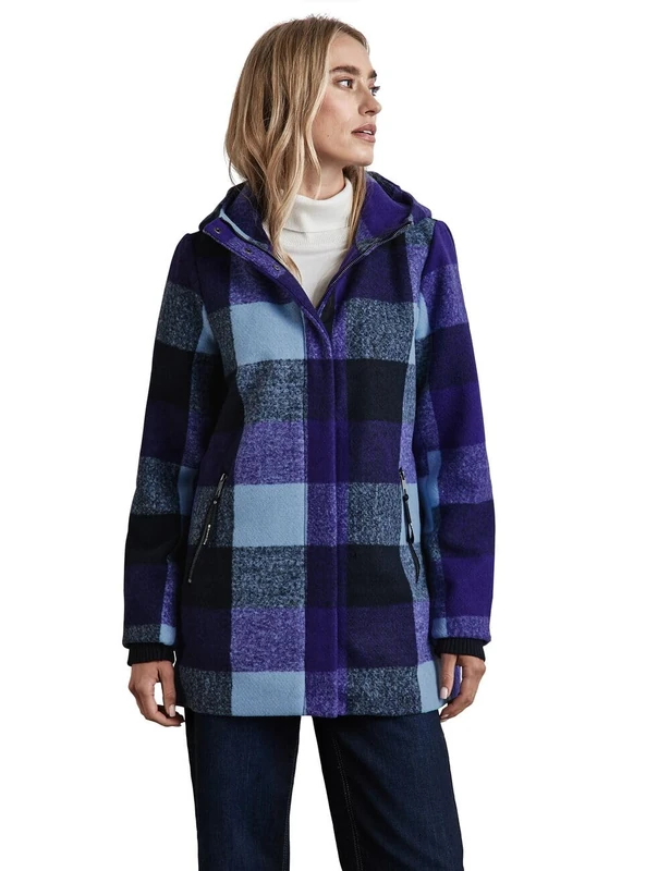 Street One Women's A201963 Plaid Jacket, Deep Lilac, 14