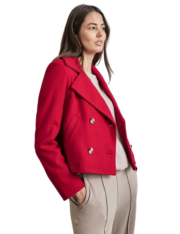 Street One Women's A212337 Short Trench Coat, Autumn Red, 16